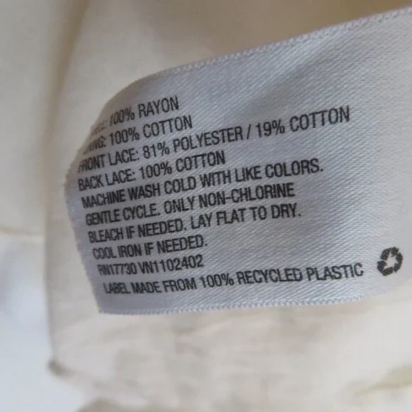 Mossimo | Size XL | White Cream Crochet Lace Boho Whimsy Sleeveless Mini Dress - Picture 6 of 9